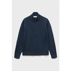 Cardigan din bumbac cu fermoar - Bleumarin imagine