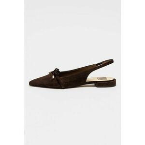 Pantofi slingback de piele intoarsa Payge - Maro inchis imagine