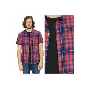 Camasa Barbati - SS Shirt - Regular Fit - Design Clasic - Maneci Lungi - Cu Guler - Cu Nasturi - Bumbac - M INTL - Rosu imagine