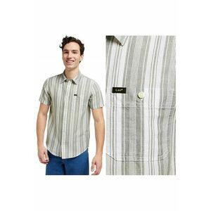 Camasa Barbati - SS Leesure Shirt - Regular Fit - Design Clasic - Maneci Scurti - Cu Guler - Cu Nasturi - Bumbac - XL INTL - Verde imagine