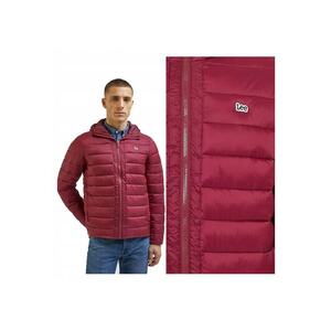 Jacheta Barbati - Light Puffer Regular Fit - Design Clasic - Maneci Lungi - 2 Buzunare - Cu Fermoar - Bumbac - Rosu - Rosu imagine