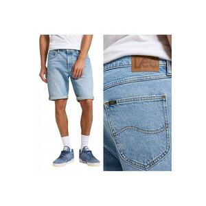 Blugi Scurti Barbati - 5 Pocket Short - Regular Fit - Denim Accent - Lungime Scurta - 5 Buzunare - Fermoar - Bumbac - 34 USA - Albastru imagine