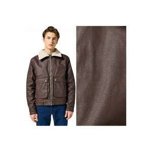 Jacheta Barbati - Aviator - Regular Fit - Design Clasic - Maneci Lungi - 2 Buzunare - Cu Fermoar - Bumbac - S INTL - Maro imagine