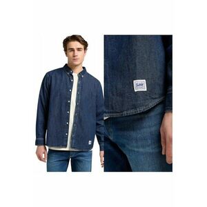 Camasa Barbati - No Pocket Button Down - Regular Fit - Design Clasic - Maneci Lungi - Cu Guler - Cu Nasturi - Bumbac - S INTL - Albastru imagine
