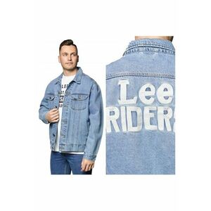 Jacheta Barbati - Rider Jacket Super - Regular Fit - Design Clasic - Maneci Lungi - 2 Buzunare - Cu Nasturi - Bumbac - M INTL - Albastru imagine