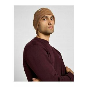 Caciula Barbati - Ribbed Beanie - Regular Fit - Cu Logo - Sezonul Toamna-Iarna - Cald Si Confortabil - Material Tricotat Reiat - Bumbac - UNI INTL - Bej imagine