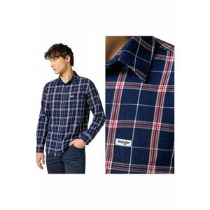 Camasa Barbati - 1PKT Shirt - Regular Fit - Design Clasic - Maneci Lungi - Cu Guler - Cu Nasturi - Bumbac - S INTL - Albastru imagine