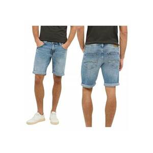 Blugi Scurti Barbati - Style Chicago - Regular Fit - Denim Accent - Lungime Scurta - 5 Buzunare - Fermoar - Bumbac - 34 USA - Albastru imagine