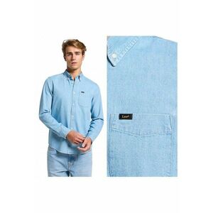 Camasa Barbati - Button Down - Regular Fit - Design Clasic - Maneci Lungi - Cu Guler - Cu Nasturi - Bumbac - 2XL INTL - Albastru imagine