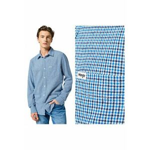 Camasa Barbati - 1PKT Shirt Light - Regular Fit - Design Clasic - Maneci Lungi - Cu Guler - Cu Nasturi - Bumbac - L INTL - Albastru imagine