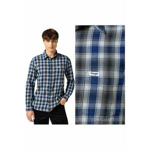 Camasa Barbati - 1PKT Shirt - Regular Fit - Design Clasic - Maneci Lungi - Cu Guler - Cu Nasturi - Bumbac - S INTL - Albastru imagine