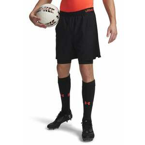 Pantaloni scurti cu model 2-in-1 pentru fitness Vanish - Negru/Rosu vermillion imagine