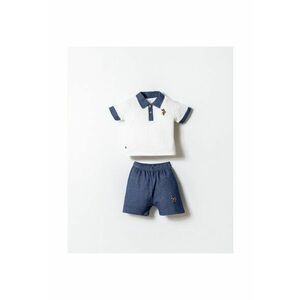Set doua piese pentru bebelusi - 2888 - Alb - Alb imagine