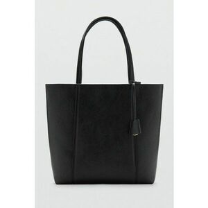Geanta shopper cu maner dublu - Negru imagine