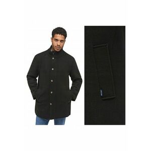 Jacheta Barbati - David Winter Coat - Regular Fit - Design Clasic - Maneci Lungi - 2 Buzunare - Cu Nasturi - Bumbac - 2XL INTL - Negru imagine