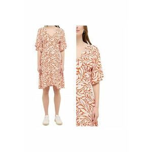 Rochie Dama - Style Marysville - Regular Fit - Decolteu In V - Maneci Scurti - Casual - Fara Inchidere - Bumbac - Multicolor - Multicolor imagine