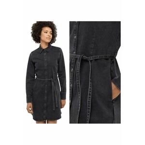 Rochie Dama - Ravenna - Regular Fit - Cu Guler - Maneci Lungi - Denim Accent - Nasturi - Bumbac - 38 UE - Negru imagine