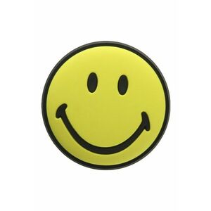 Talisman Smiley Face pentru saboti Jibbitz - Negru/Galben imagine