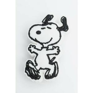 Talisman pentru saboti Jibbitz Peanuts Snoopy - Alb/Negru imagine