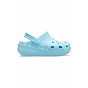 Saboti slingback cu talpa wedge si aspect perforat Cutie - Albastru pastel imagine