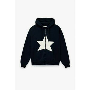 Hanorac regular fit cu fermoar - Bleumarin imagine