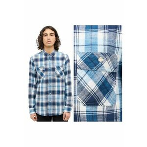 Camasa Barbati - Eastbridge - Regular Fit - Design Clasic - Maneci Lungi - Cu Guler - Cu Nasturi - Bumbac - Albastru - Albastru imagine