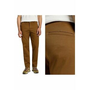 Pantaloni Barbati - Regular Chino - Lungi - Straight Fit - Talie Medie - 5 Buzunare - Fermoar - Bumbac - Maro - Maro acaju imagine