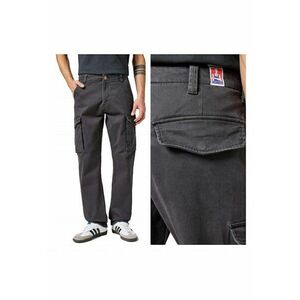 Pantaloni Barbati - Casey Jones Cargo - Lungi - Straight Fit - Talie Medie - 7 Buzunare - Fermoar - Bumbac - W33-L32 US - Negru imagine