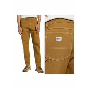 Pantaloni Barbati - Carpenter - Lungi - Straight Fit - Talie Medie - 5 Buzunare - Fermoar - Bumbac - Maro - Maro nisip imagine