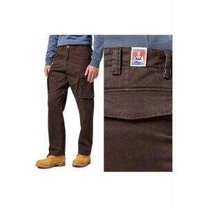 Pantaloni Barbati - Casey Jones Cargo - Lungi - Straight Fit - Talie Medie - 5 Buzunare - Fermoar - Bumbac - Maro deschis imagine