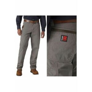 Pantaloni Barbati - Riggs Workwear - Lungi - Cargo Style - Talie Inalta - 5 Buzunare - Fermoar - Bumbac - W32-L32 US - Gri imagine
