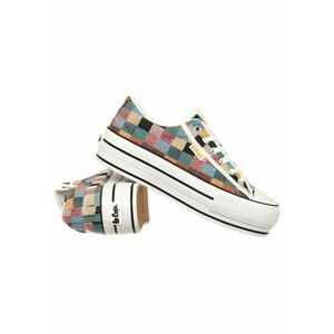 Pantofi dama sintetic/textil - cu element decorativ - multicolor imagine