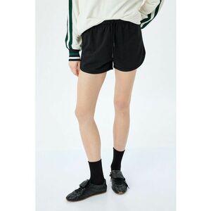 Pantaloni scurti uni de bumbac - Negru imagine
