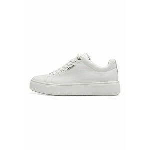 Pantofi sport flatform de piele - Alb imagine