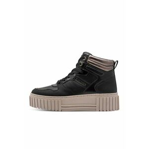 Pantofi sport flatform din piele ecologica - Maro inchis/Negru imagine