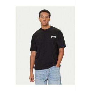 Tricou barbat negru - bumbac - logo alb imagine
