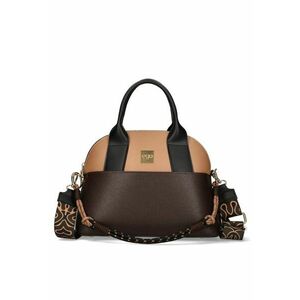Geanta dama piele naturala ES0266SA 110024JZ - Maro/Bej imagine