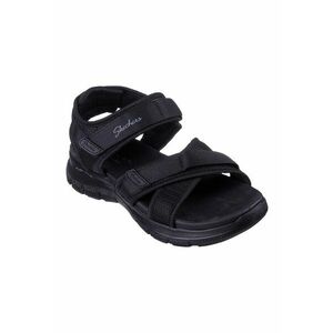 Sandale cu velcro si logo - Negru imagine