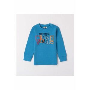 Bluza cu imprimeu pentru baieti - 4.7423 - Albastru - Albastru imagine