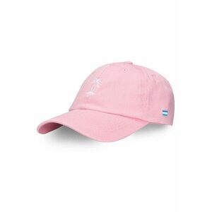 Sapca unisex cu palmier brodat - Roz imagine