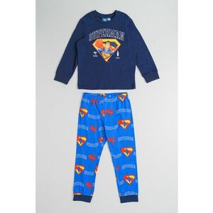 Pijama lunga din bumbac cu model cu Superman - Rosu/Galben/Albastru imagine