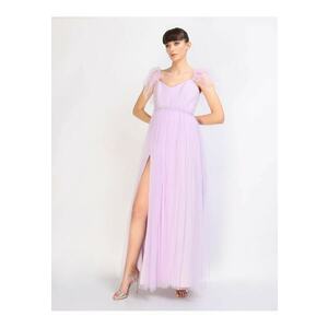 Rochie maxi din tul cu cristale aplicate Allegra imagine