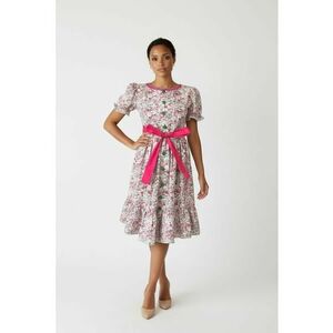 Rochie midi din bumbac cu imprimeu floral Nessa - Multicolor imagine