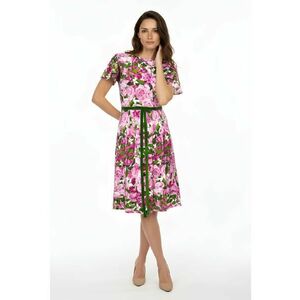 Rochie din bumbac cu model floral Katrin - Multicolor imagine