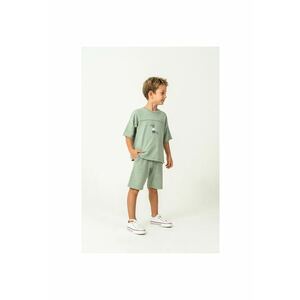 Set doua piese cu tricou si pantaloni scurti - pentru baieti - Verde imagine