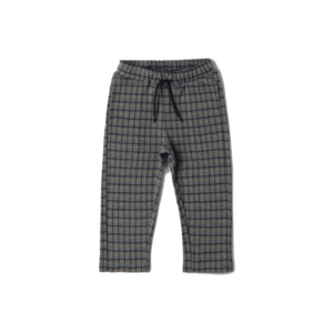 Pantaloni baieti iDO din jacquard model in carouri talie elastica cu snur si reglaj interior croiala relaxed fit imagine