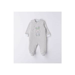 Salopeta lunga cu imprimeu pentru bebe baiat - 4.6118 - Gri - Gri imagine