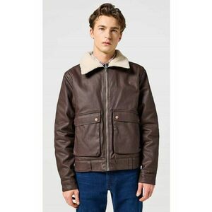 Geaca barbati - AVIATOR - captusita cu blana - maro - bumbac - 02 Brown imagine
