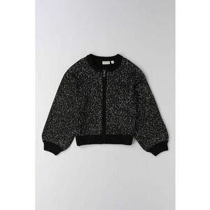 Cardigan cu fermoar si paiete - Negru imagine