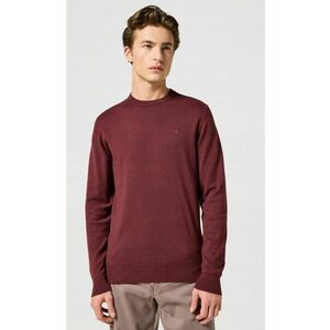 Pulover barbati - tricotat - regular fit - bordo - bumbac cu adaos de lana imagine